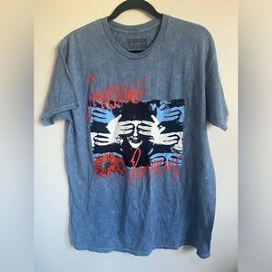 Smashing Pumpkins Stone Washed Graphic Relaxed Unisex Band Tee T-Shirt - Large